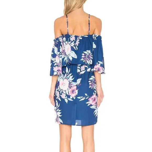 Yumi Kim Celine Dress Luxembourg Navy XS NWT 209 Spaghetti Strap Floral IRRG - Picture 2 of 8